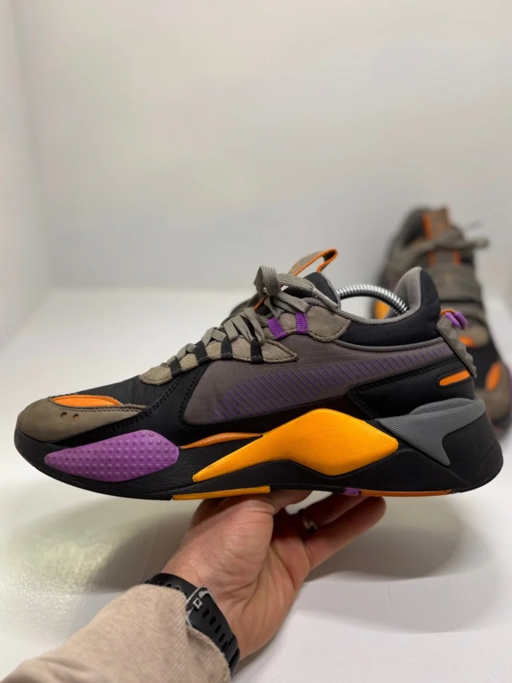 Puma RS-X Running System Sneakers Mens 11 Black Orange Purple Chunky Trainer